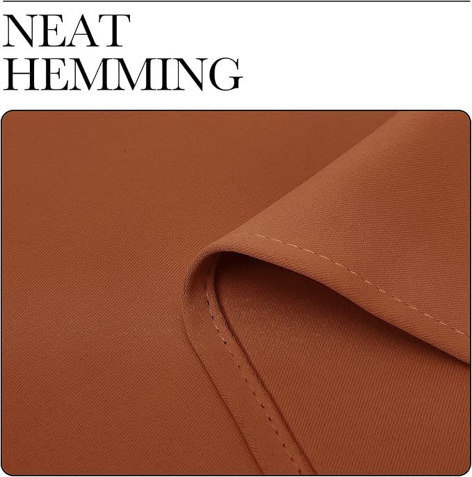 NICETOWN Halloween Burnt Orange Blackout Curtains for Sliding Door - 55 by 90, 2 Pieces, Blocking Out Sunlight Window Treatment Modern Design Grommet Curtain Panels for Dining Room