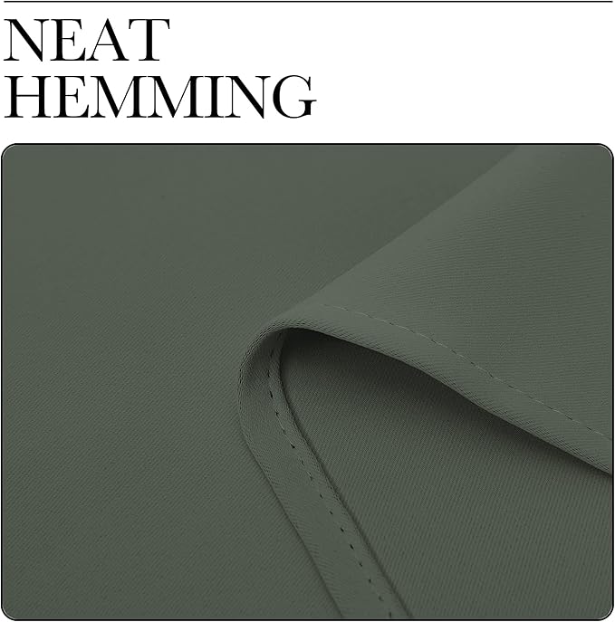 NICETOWN Thermal Insulated Curtains Blackout Draperies, Window Treatment Solid Grommet Room Darkening Drape Panels for Bedroom (Dark Mallard, Set of 2, 34 by 72 inches Long)