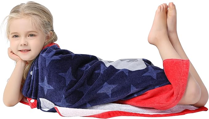 Premium Cotton Hooded Towel for Kids | Great White Shark Design | Ultra Soft and Extra Large | Children Bath Towel with Hood for Girls & Boys