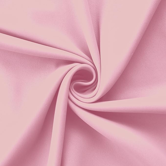 Mrs.Naturall Pink Curtains 42x54 Inch Length for Living Room 2 Panels Blackout Room Darkening Curtain for Bedroom