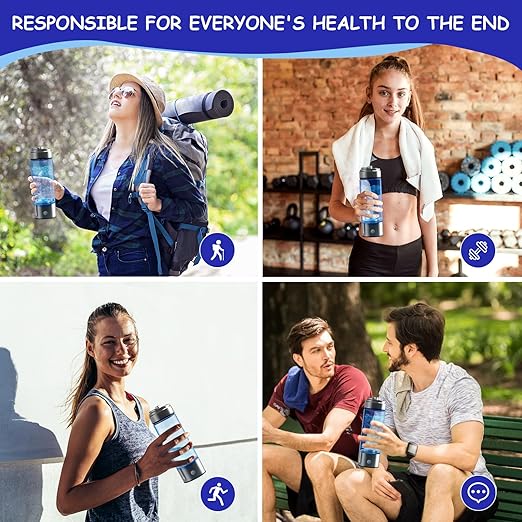 Rechargeable Hydro Health Hydrogen Water Bottle Portable Glass Hydrohealth Hydrogen Water Bottle Generator 420ml