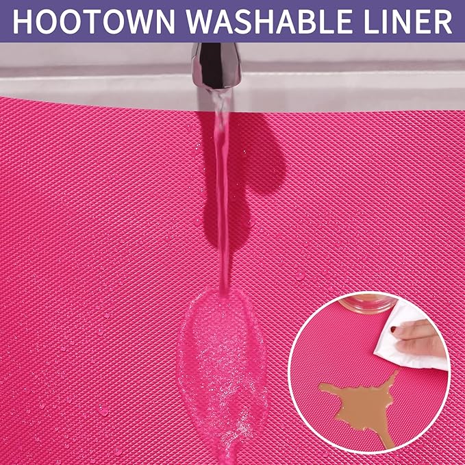 Kitchen Shelf Liner Drawer Liners, Non-Adhesive Refrigerator Liners Waterproof Fridge Mats with Strong Durable Kitchen Cabinets Mat for Drawers, Shelves, Pantry