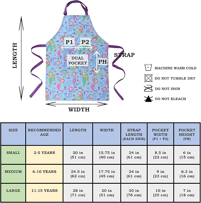 Kids Apron - cooking, gardening, artist, painting, cleaning, baking, pottery, chef, kitchen - gift boys, girls