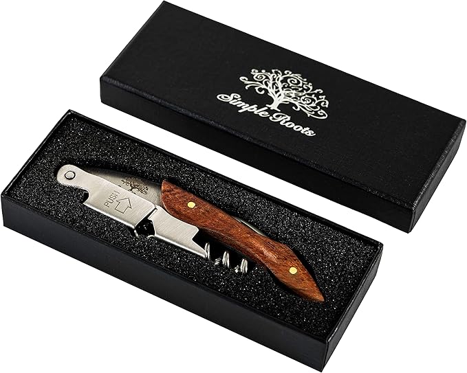 Simple Roots Classic Wine Opener - Best Sellers Classic Corkscrew for Wine Bottles, Manual Durable Bottle Opener for Servers, Bartenders, Cork Screws & More!