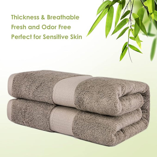 Extra Large Bath Towel Sheets for Body, Sensitive Skin, Adult Kids Baby Luxury Super Soft Highly Absorbent Oversized Towels 35" x 70" 1 Pack Walnut