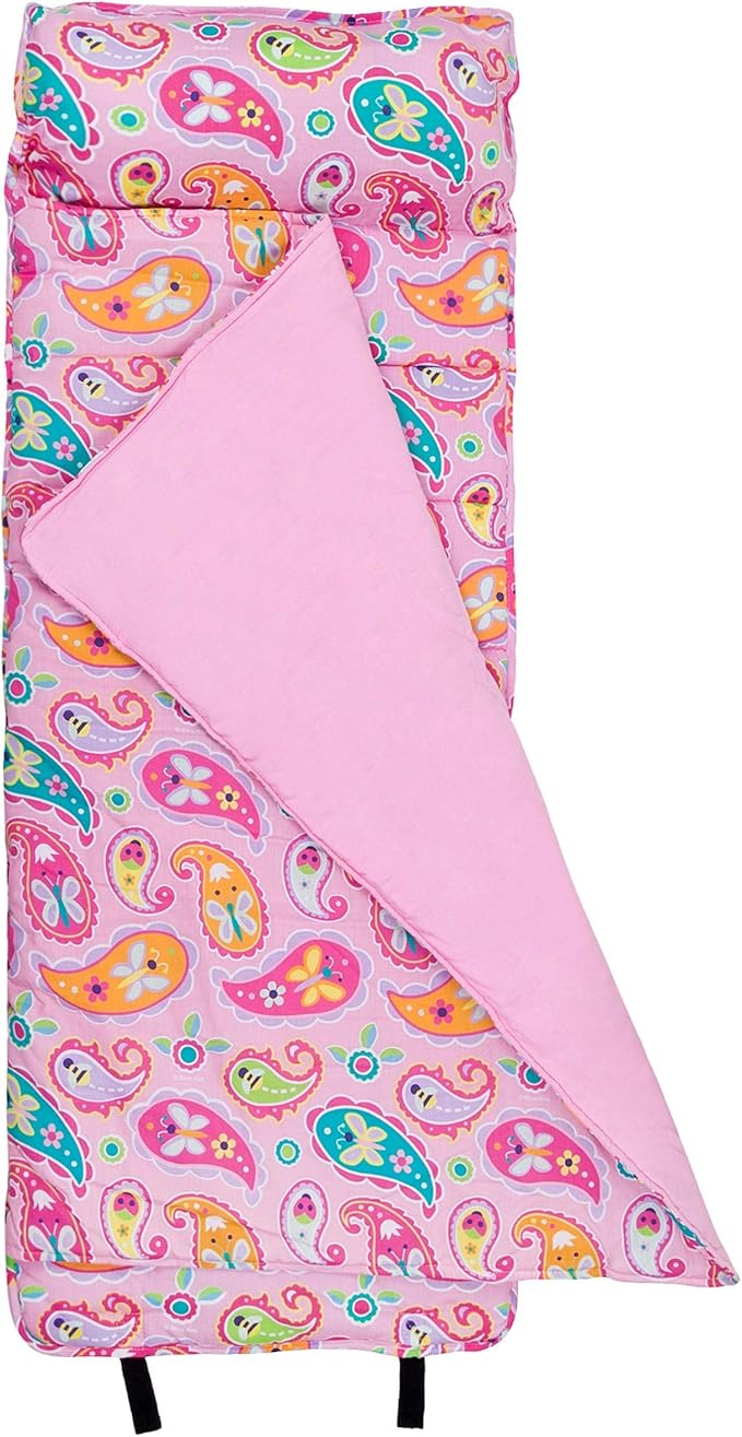 Wildkin Original Nap Mat with Reusable Pillow for Boys & Girls, Ideal for Sleepovers, Equipped with Hook & Loop Fastener, Made from Cotton Blend Materials - Nap Mat for Kids