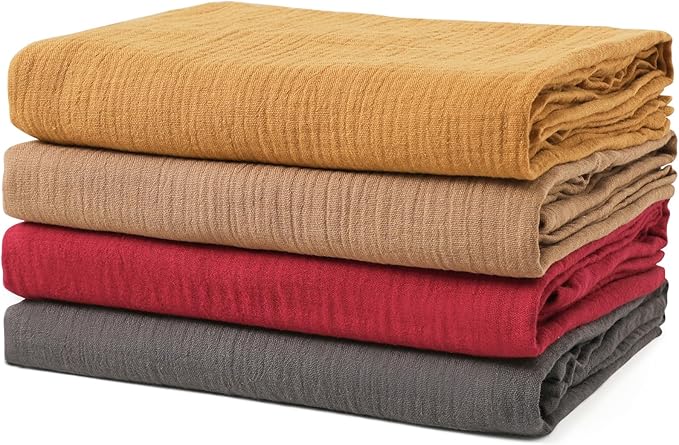GLLQUEN BABY 4-Pack Muslin Swaddle Blankets for Unisex, Soft Breathable Receiving Blankets Neutral, Baby Swaddle Blanket for Boys and Girls, Newborn Essentials