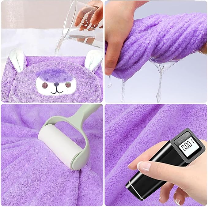 Kids Hooded Bath Towels Beach Towel Girls Boys Soft Swim Pool Cover Up Super Absorbent Cute Cartoon Animal