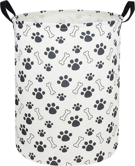 Kids Laundry Hamper,Dog Laundry Basket Collapsible Puppy Storage Baskets for Home Decor,Office,Toy Organizer,(Dog paw)