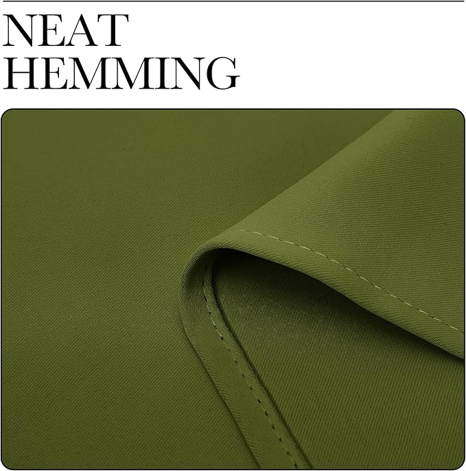 NICETOWN Patio Glass Door Christmas Panels, Blackout Curtains for Bedroom/Living Room, Privacy Panel Drapes for Dining Room and Guest Room (Olive Green, 42 inches Wide x 90 inches Long, 1 Pair)