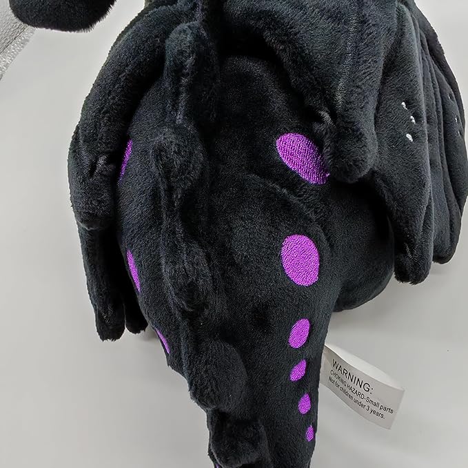 Wings of Fire Dragon Plush Toy Rainwing Dragon Stuffed Animals Pterosaur Plush Flying Dragon Pillow Plushies Gifts for Fans Kids Boys Girls (Nightwing)