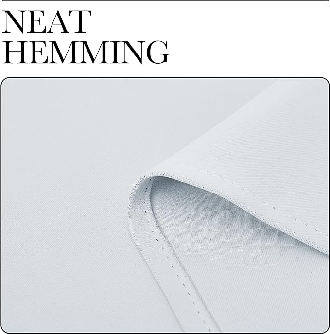 NICETOWN Room Darkening Curtains for Living Room - Easy Care Solid Thermal Insulated Grommet Room Darkening Curtains/Panels/Drapes for Bedroom (2 Panels, 55 by 86, Greyish White)