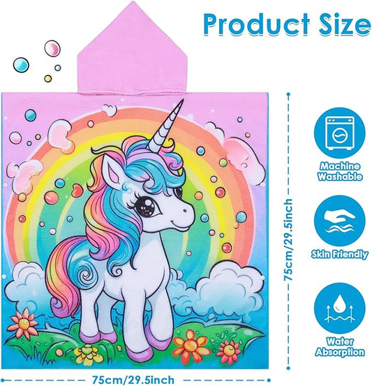 Kids Beach Towels Baby Towels with Hood Toddler Pool Towel Large Bath Towels for Boys and Girls for Travel Shower Swimming