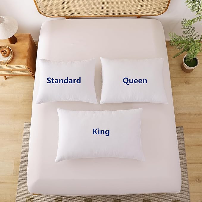 Shatex Firm Pillow, King Bed Pillow 34 x 20inch, Adjustable Pillow for Neck Pain Relief,Back Pillow Provide Strong Support for Stomach & Side Sleepers