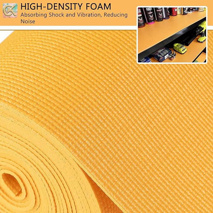 Foam Toolbox Liner Shelf Liner, Thickened Durable Pad Tool Box Mat for Protecting Your Tools, Work Surfaces, Garage, Chest -Orangish 3mm Thickness, 18 inch*24 ft