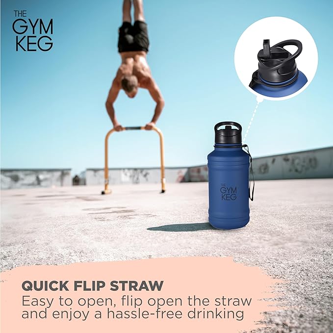 THE GYM KEG Stainless steel water Bottel_ Keg Stainless Steel Bottle - Leak-Proof, Insulated Beverage Container for Hot & Cold Drinks - Durable, Versatile & Kid-Safe - New