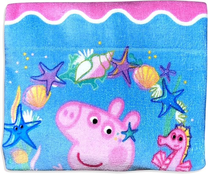 Kids Official Licensed Character Soft Beach/Hooded Bath Towel (40 x 60), Peppa Pig