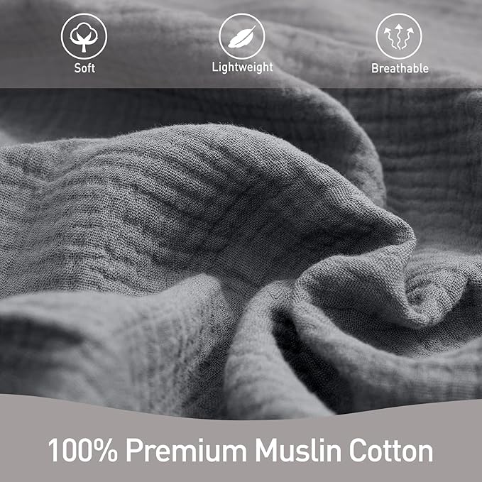 GLLQUEN BABY Muslin Swaddle Blankets for Boys and Girls, 4-Pack Baby Blankets for Girl Boy, Newborn Receiving Blanket, Baby Swaddle Blanket Unisex, Baby Essentials, Registry & Gift