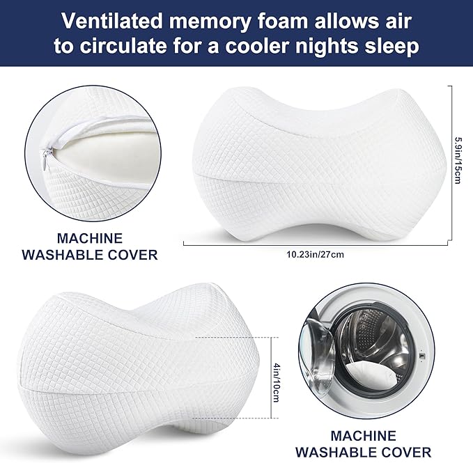 Memory Cotton Slow Rebound Beautiful Leg Pillow Clip Leg Pillow(White)