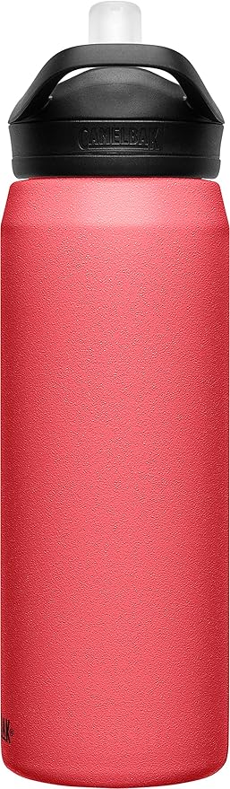 CamelBak eddy+ Water Bottle with Straw 25oz - Insulated Stainless Steel, Wild Strawberry