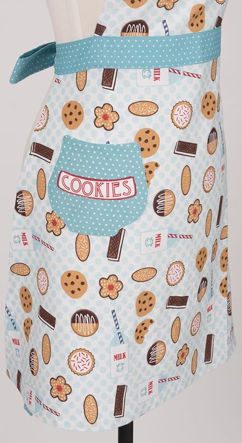 Mother and Daughter Milk and Cookies 100% Cotton Apron Set