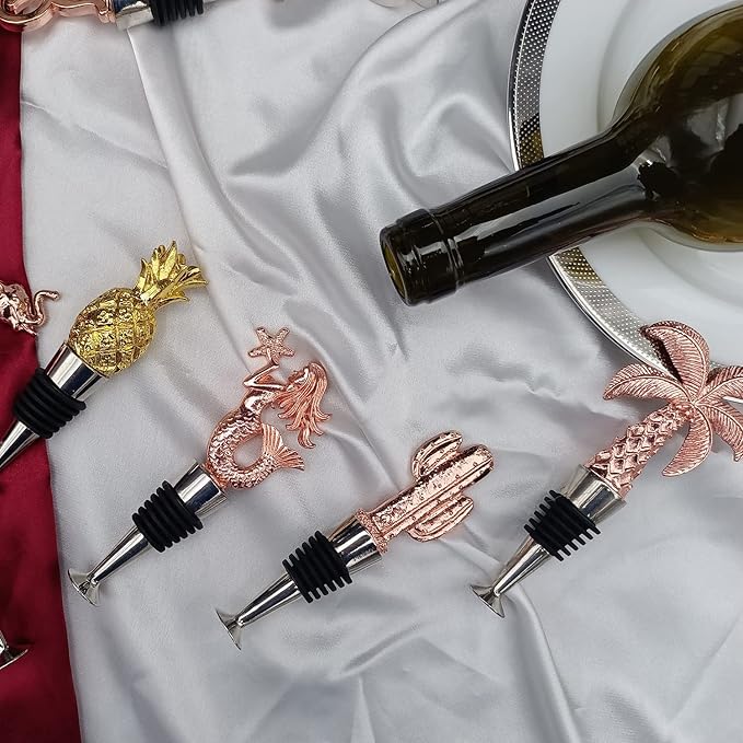Mermaid Wine Bottle Stopper, Reusable Zinc-Alloy Storage wine Stoppers ,Beautiful Home Decoration wine Gift for Women -Mermaid Gifts Hostess