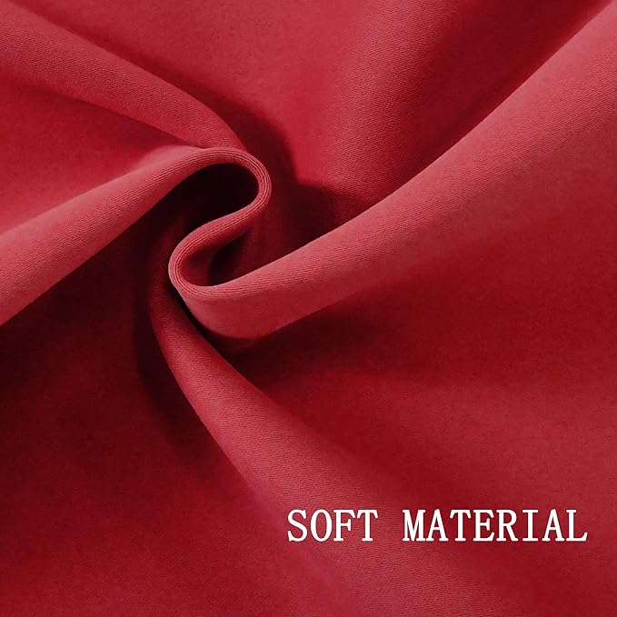 Red Valance for Kitchen Blackout Grommet Curtain Valance Window Treatment for Living Room Short Straight Drape Valance for Bedroom Kids Room/Basement/Loft 100X18 Inch Long 1 Panel