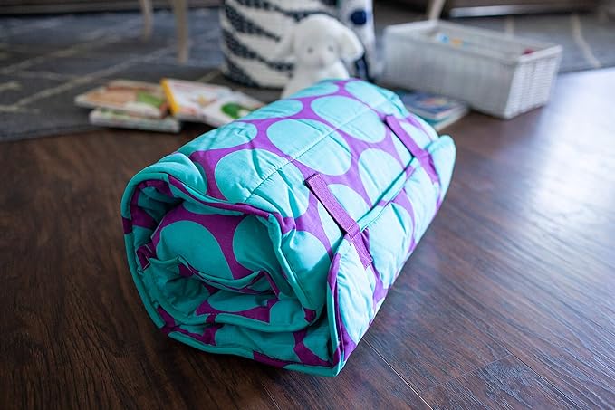 Wildkin Original Nap Mat with Reusable Pillow for Boys & Girls, Ideal for Sleepovers, Equipped with Hook & Loop Fastener, Made from Cotton Blend Materials - Nap Mat for Kids