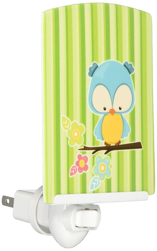 Caroline's Treasures BB7092CNL Bird on Branch Ceramic Night Light Compact, UL-Certified, Ideal for Bedroom, Bathroom, Nursery, Hallway, Kitchen, 6x4x3, Multicolor
