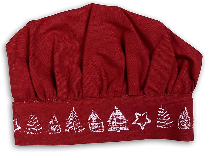 AMOUR INFINI 100% Cotton Christmas Party 5-Piece Kitchen Set Women's Aprons and Oven Mitts|Kid's Aprons, Oven Mitts, and Chef Hats for Kitchen Play, Baking Fun|Thanksgiving,Christmas Gift for Kid's