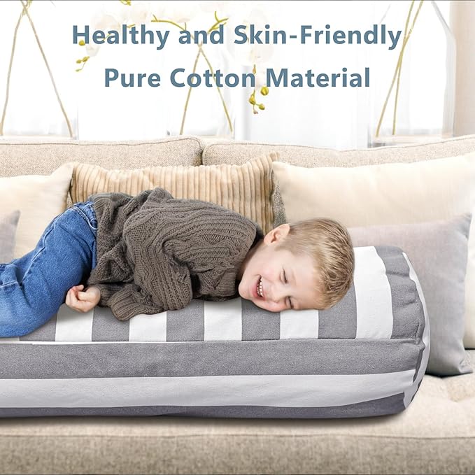 Stuffed Animal Storage Bean Bag Cover for Kids, Bean Bag Stuffed Animal Storage for Boys and Girls - Organize, Sit, Play, Box Help Promote Comfort - X-Large, Cylinder, Premium Cotton Canvas