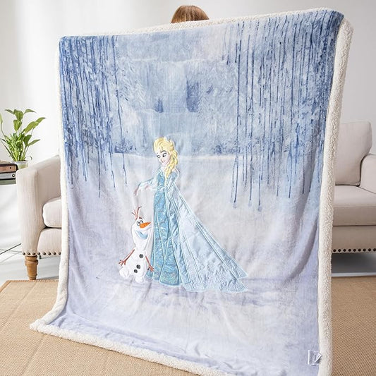 COSUSKET Kids Throw Blanket, 3D Cartoon Embroidery Sherpa Blanket Boys Girls Gifts