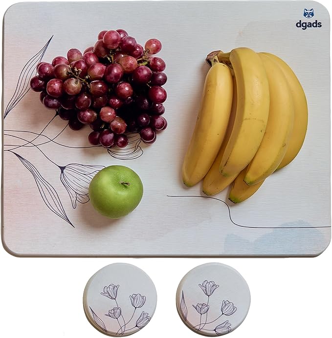 Stone Drying Mat for Kitchen Counter 17.71" x 13.77" with 2 x Absorbent Cup Coasters, Sanding Tool & Non-Slip Pad in Set | Quick Drying | Heat-Resistant | Diatomaceous Earth Instant Drying Dish Mat