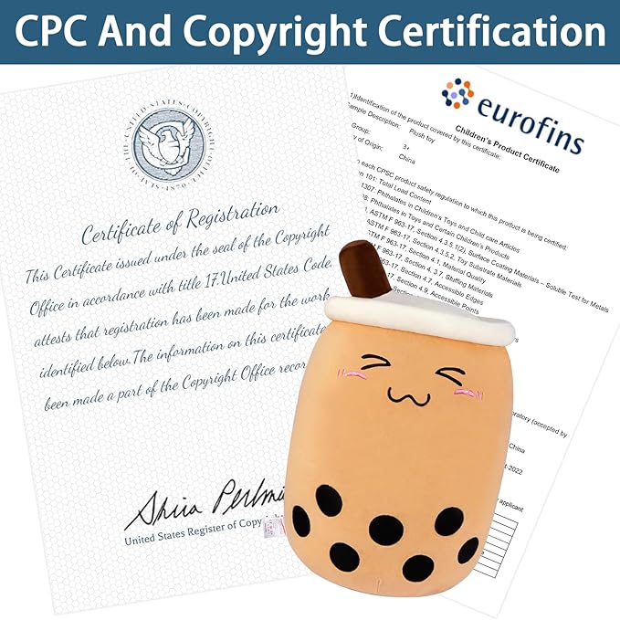 Niuniu Daddy Large Boba Tea Stuffed Animals, 24 + inch Jumbo Boba Plush, Cute Bubble Tea Plushie, Brown