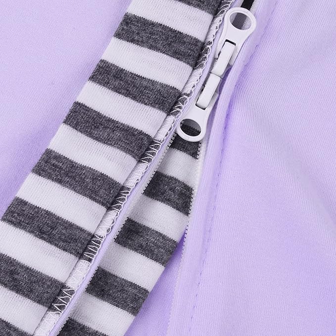 Baby Blanket Sack with Arms Free Design,Transition to Arms Free Wearable for Newborn Girl and Boy, Large 6-9Months, Purple Color