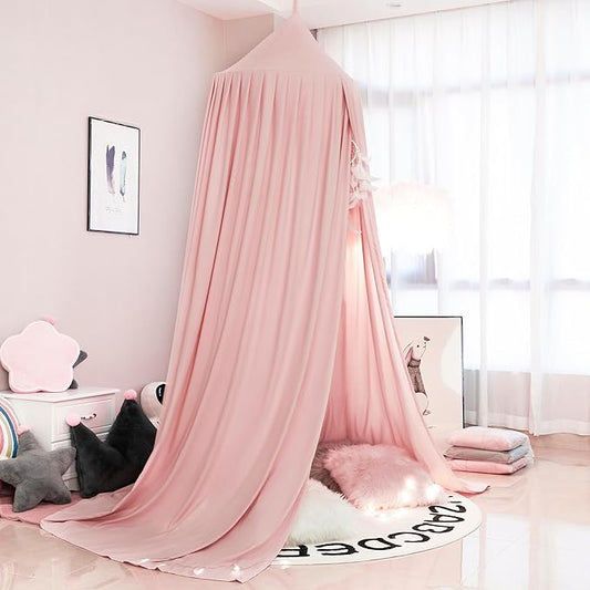 Upgrade Version of Canopy for Kids Bed, Extra Large Canopy for Girls Room Decoration Princess Castle Play Tent Hanging House, Dreamy Canopy for Children Room Reading Nook Canopies