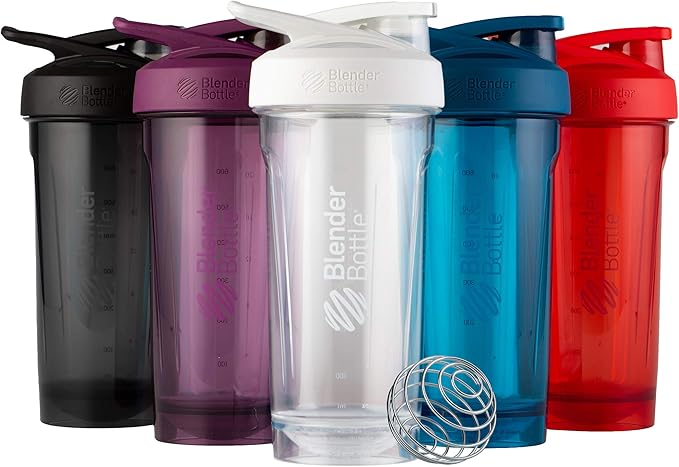 BlenderBottle Strada Shaker Cup Perfect for Protein Shakes and Pre Workout, 28-Ounce, White