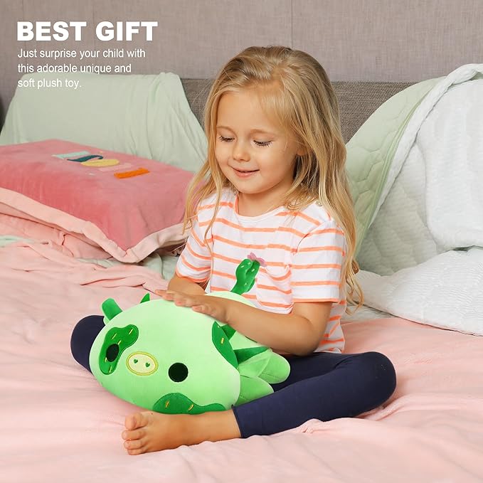 Onsoyours Cute Cow Plushie, Soft Stuffed Cactus Cow Squishy Plush Animal Toy Pillow for Kids (Cactus Cow, 12")