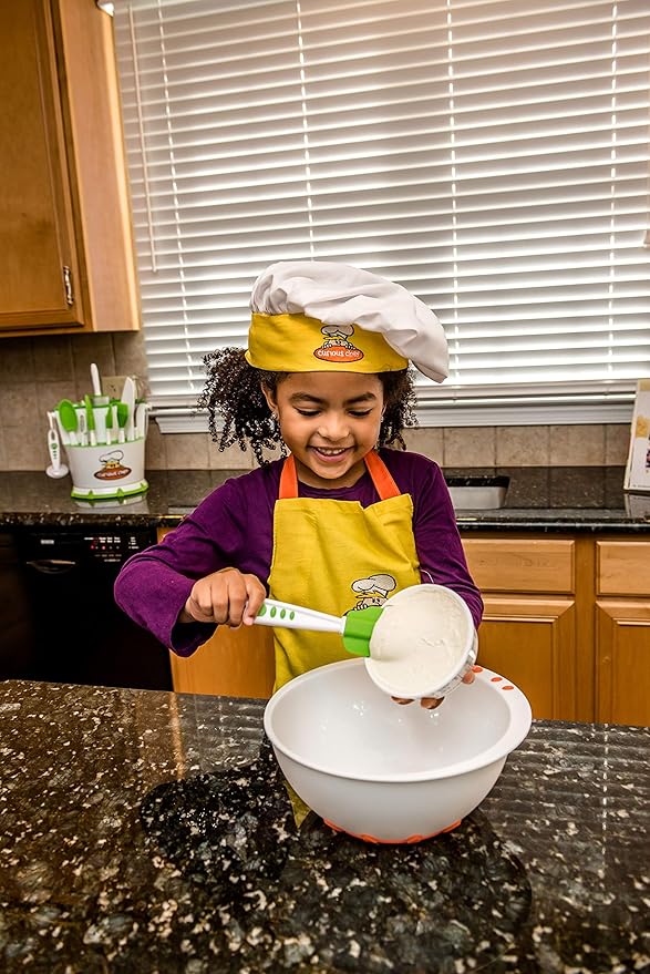 Curious Chef Medium Silicone Mixing Spatula for Kids, Dishwasher Safe, Made with BPA-Free Plastic, Real Kitchen Tool