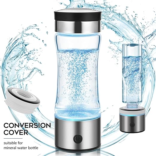 Hydrogen Water Bottle 2024, Hydrogen Water Bottle Generator Improve Water in 3 Minutes, Rechargeable Hydrogen Water Ionizer Machine with SPE PEM Technology for Home, Office, Travel, Drinking