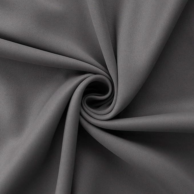 Mrs.Naturall 72 Inch Blackout Curtains,Room Darkening Black Out Curtains 72 Inch Long,Dark Grey