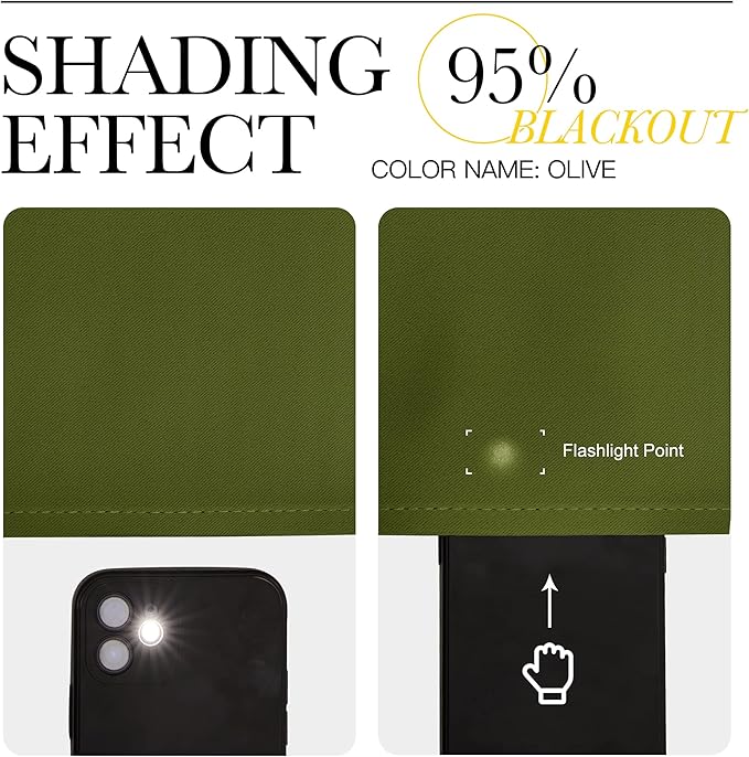 NICETOWN Patio Glass Door Christmas Panels, Blackout Curtains for Bedroom/Living Room, Privacy Panel Drapes for Dining Room and Guest Room (Olive Green, 42 inches Wide x 90 inches Long, 1 Pair)