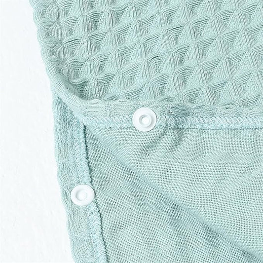 Hooded Bath Towel for Kids Extra Soft Absorbent Bath Poncho for 0-4 Years Premium Waffle + Muslin Cotton