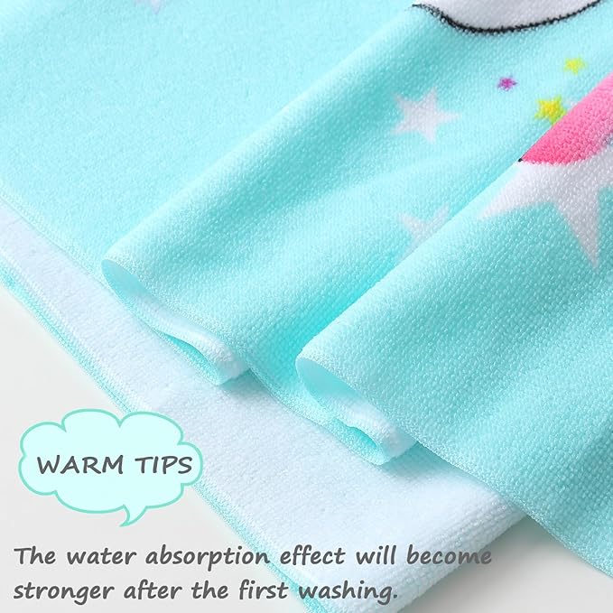NovForth Kids Beach Towel for Boys Girls, Hooded Bath Towel Wrap, Toddler Pool Towel with Hood