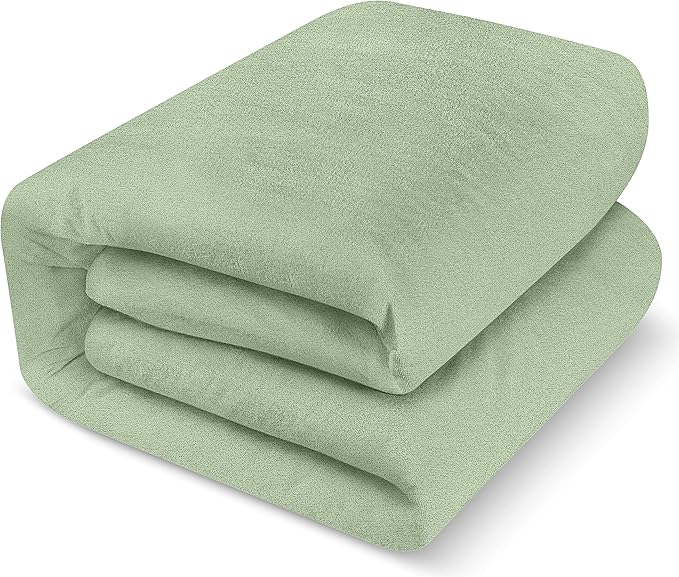 Utopia Bedding Waterproof Mattress Protector Queen Size, Premium Terry Mattress Cover 200 GSM, Breathable, Fitted Style with Stretchable Pockets (Sage)