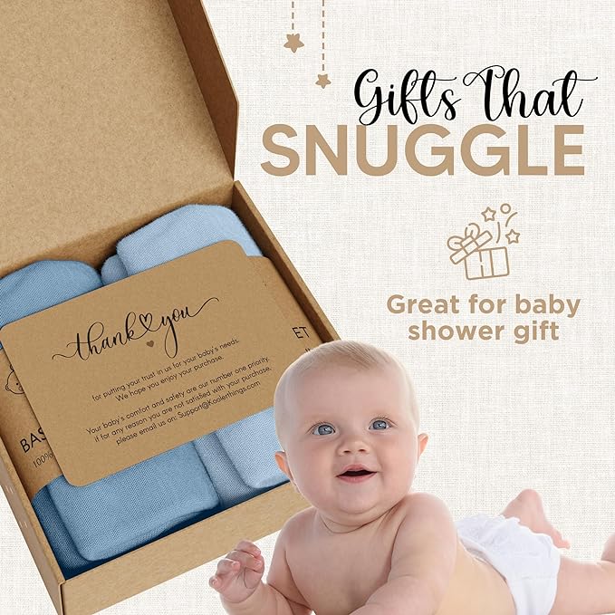 Bassinet Fitted Sheets - Compatible with Delta Children and Simmons Kids Bassinet | 100% Organic Jersey Cotton - Light Blue + Dark Blue | 30x16 (2 Pack)