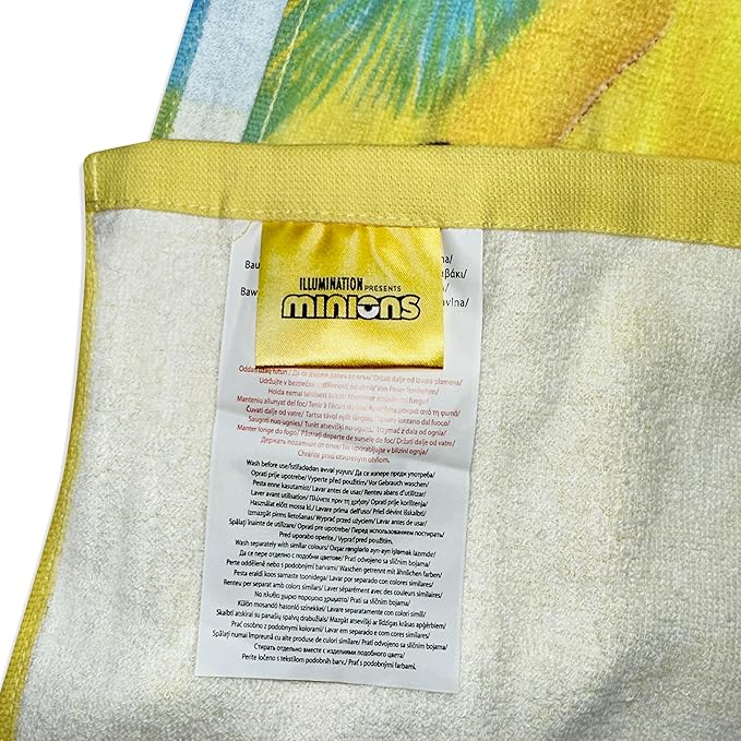 Kids Official Licensed Character Soft Beach/Hooded Bath Towel (Minion, 40 x 60)