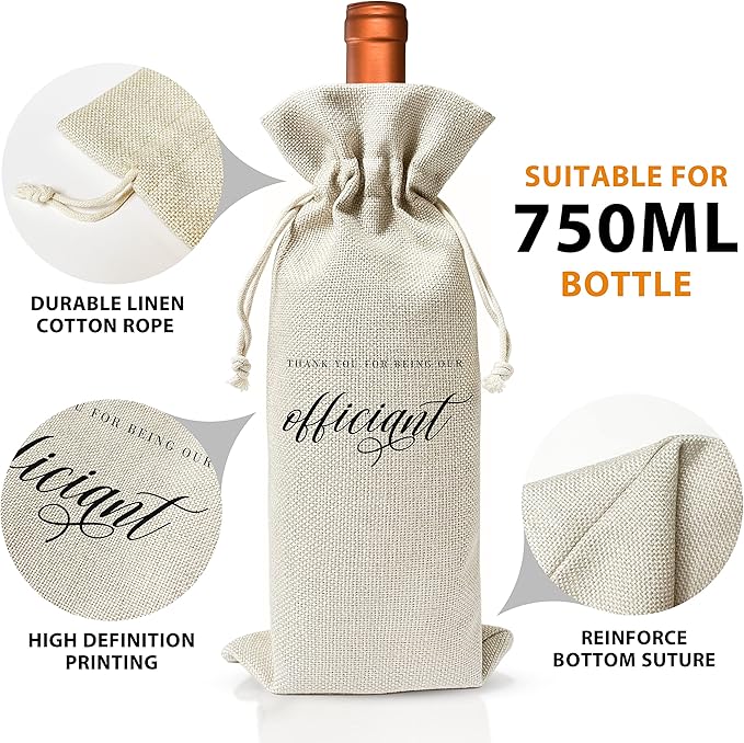 Wedding Gifts Wine Bag (1pc) - Pairs well with getting married, Engagement Gift for Couples, Gift for her, Engagement Wine Bag - Mr and Mrs Wedding Gift - Bride and Groom - Bridesmaid Gift- HiMo254