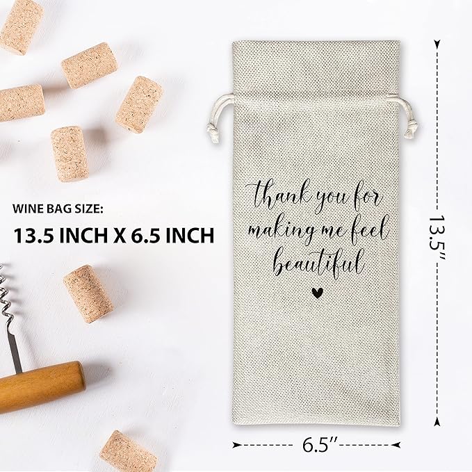 Wedding Gifts Wine Bag (1pc) - Pairs well with getting married, Engagement Gift for Couples, Gift for her, Engagement Wine Bag - Mr and Mrs Wedding Gift - Bride and Groom - Bridesmaid Gift- HiMo258