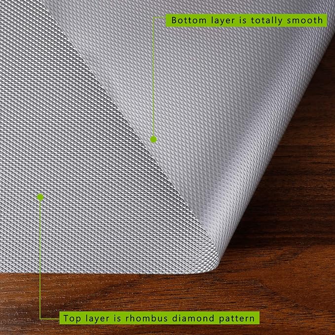 Kitchen Shelf Liner Drawer Liners, Non-Adhesive Refrigerator Liners Waterproof Fridge Mats with Strong Durable Kitchen Cabinets Mat for Drawers, Shelves, Pantry